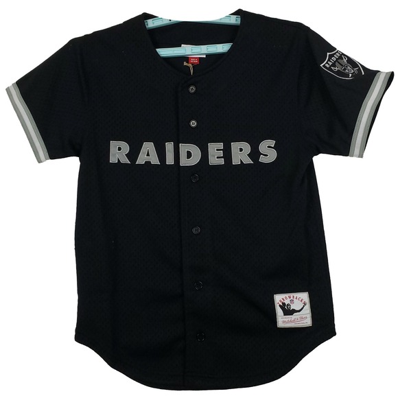 Mitchell & Ness Other - Oakland Raiders Mitchell & Ness NFL Small‎ Button Up Jersey Black Gray NWT